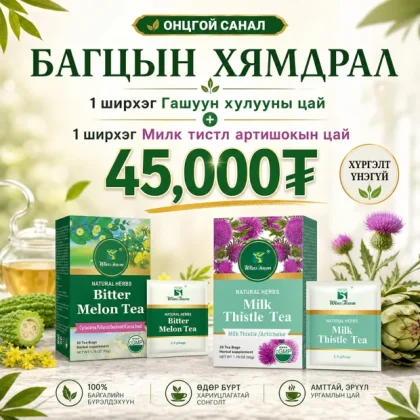 Багц- Гашуун хулуу+Милк тистлийн цай